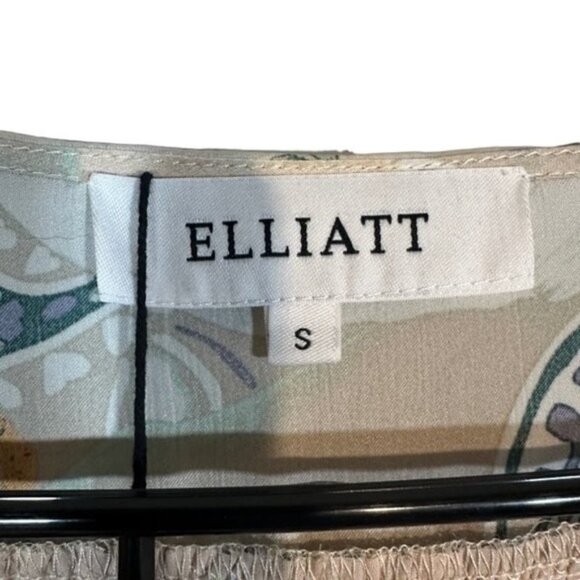 Elliatt Cream Multicolor Floral V-Neck Calvi Cropped Top Women Sz S - Picture 7 of 9
